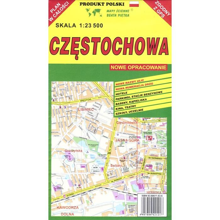 Czestochowa City Map