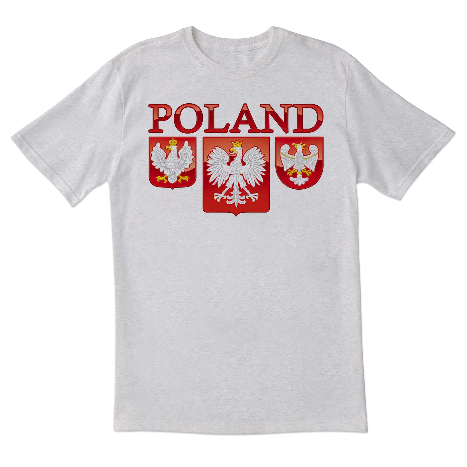 Three Polish Eagle Shields Short Sleeve Tshirt