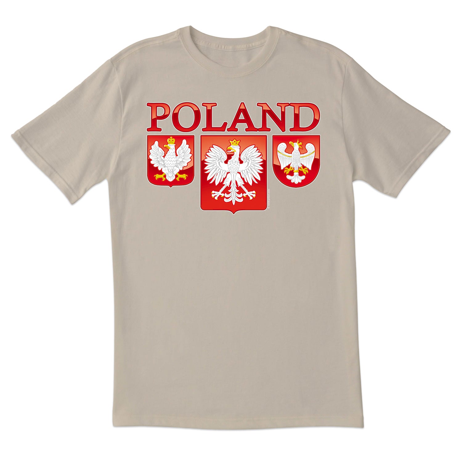 Three Polish Eagle Shields Short Sleeve Tshirt