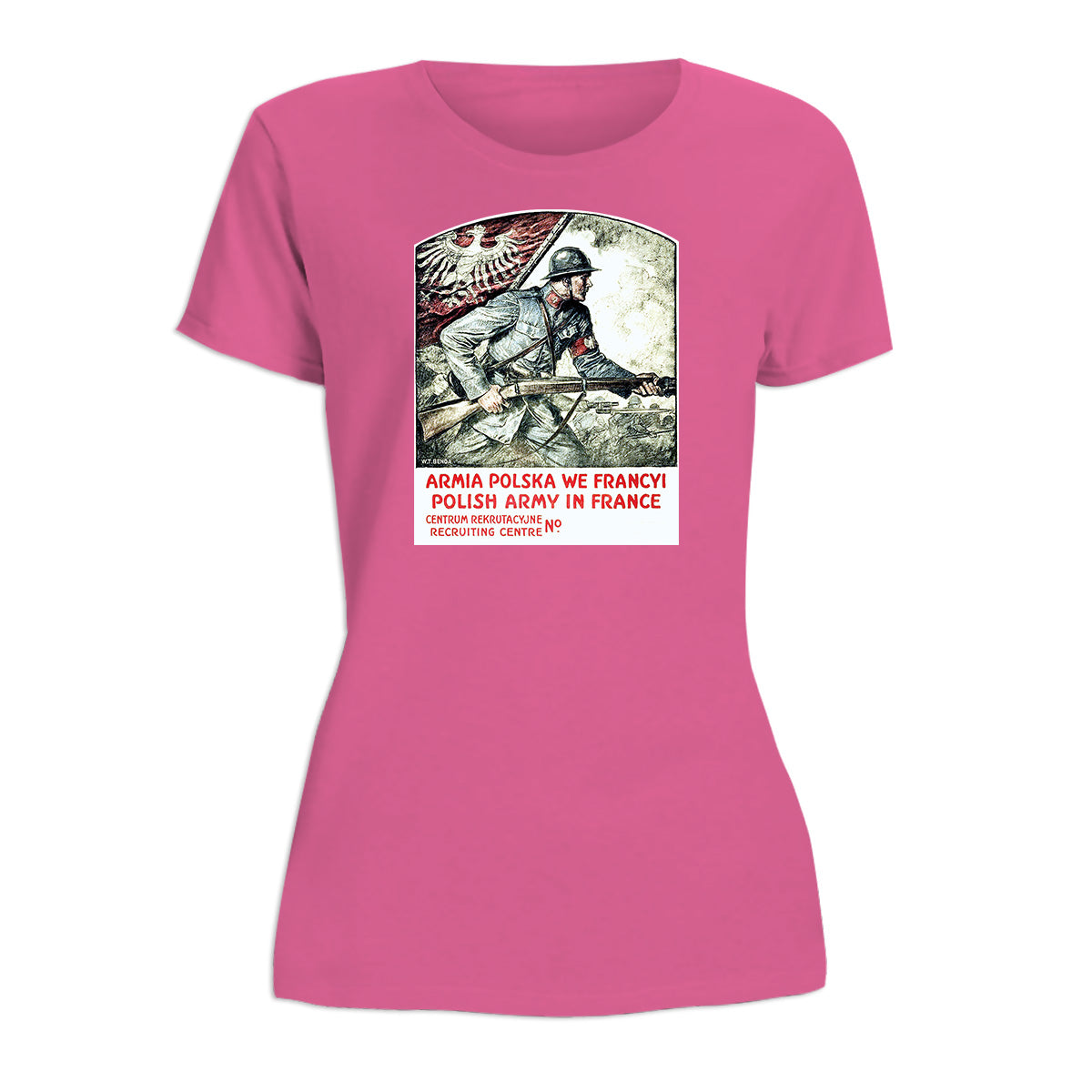 Vintage Poster Polish Army in France Women's Short Sleeve Tshirt