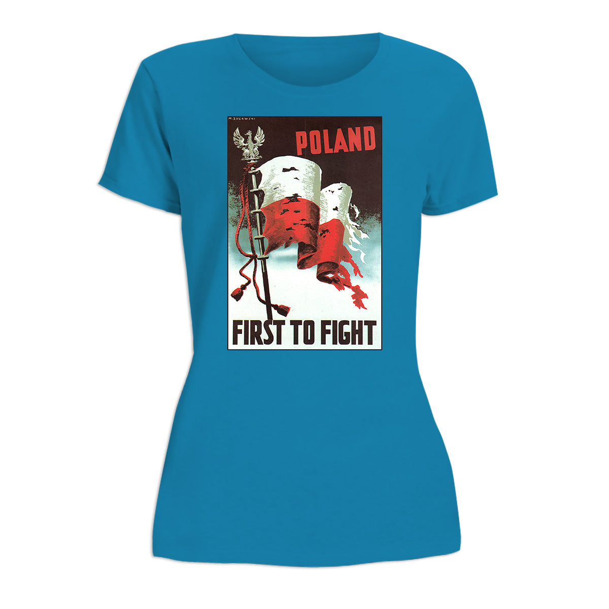 Vintage Poster 1939 Poland First To Fight Women's Short Sleeve Tshirt