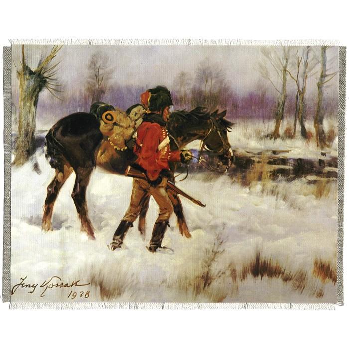 Silkscreen - J.Kossak: Hussar with the Horse, 10" x 8"