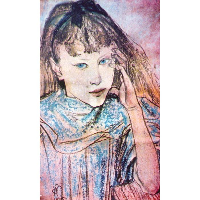 Silkscreen - S.Wyspianski: Study of the Girl, 9.3" x 14.8"