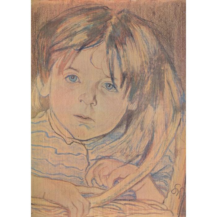 Silkscreen - S.Wyspianski: Portrait of a Child, 11" x 15.6"