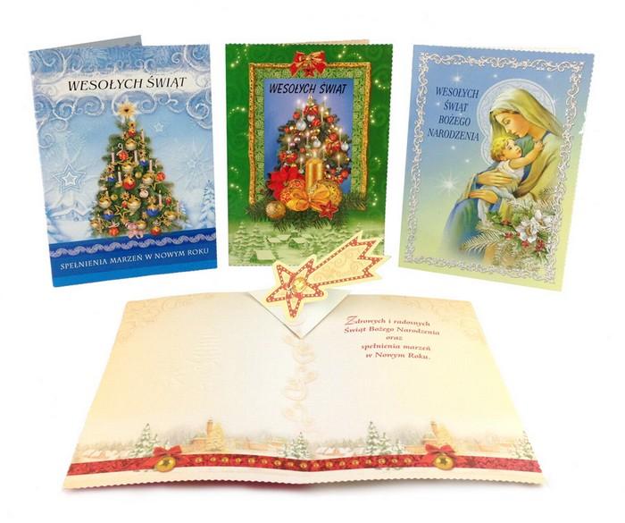 Christmas Cards - Traditional with 3-D Star, Set of 4