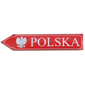 Metal Sign - Left Arrow, POLSKA