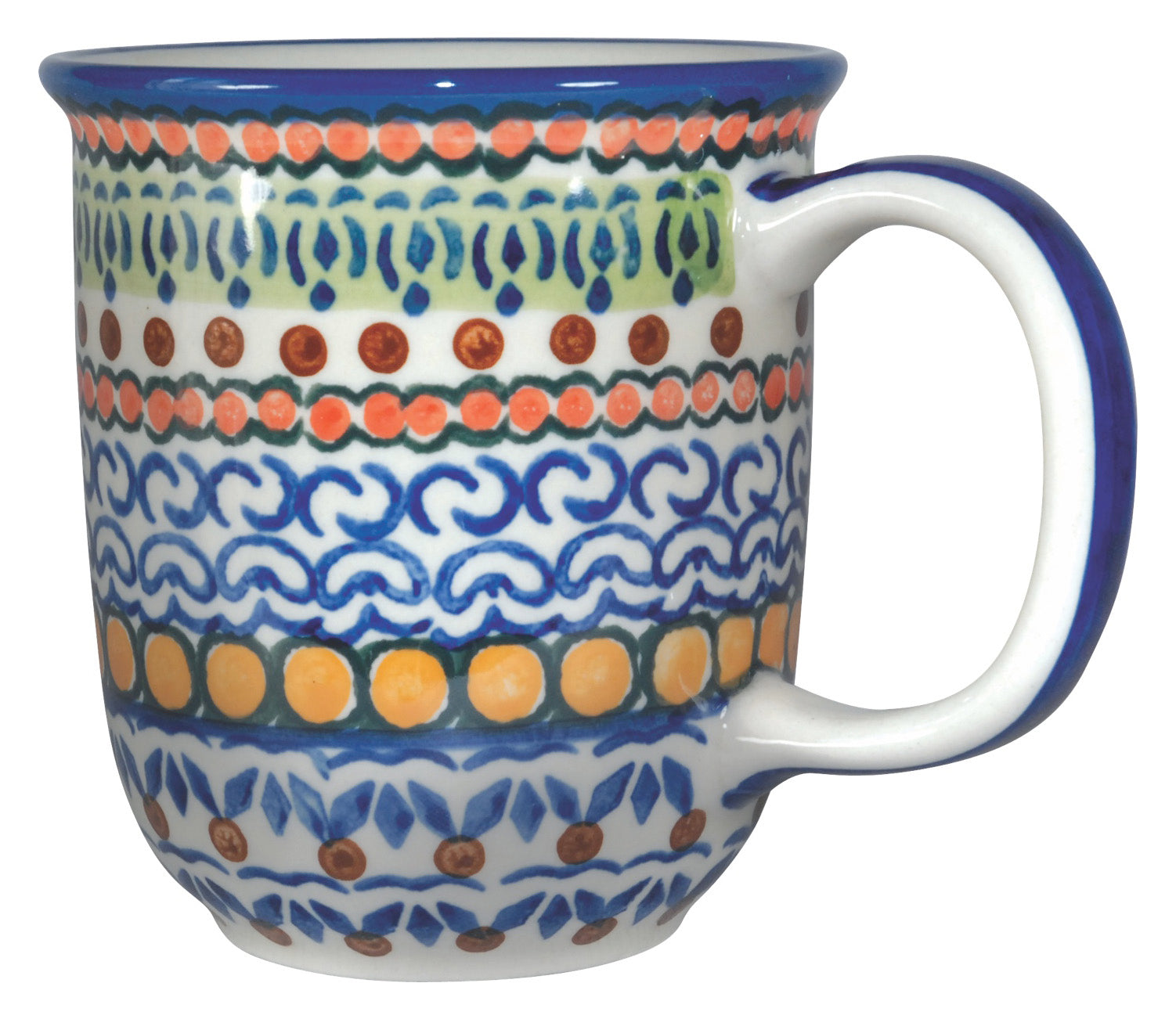 Polish Pottery 12oz Mug - Unique Design # A4