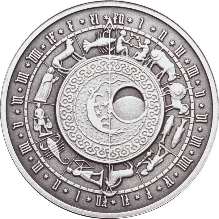 Oxidized 925 Proof Silver Medal - Leo,  Jul 23 - Aug 22