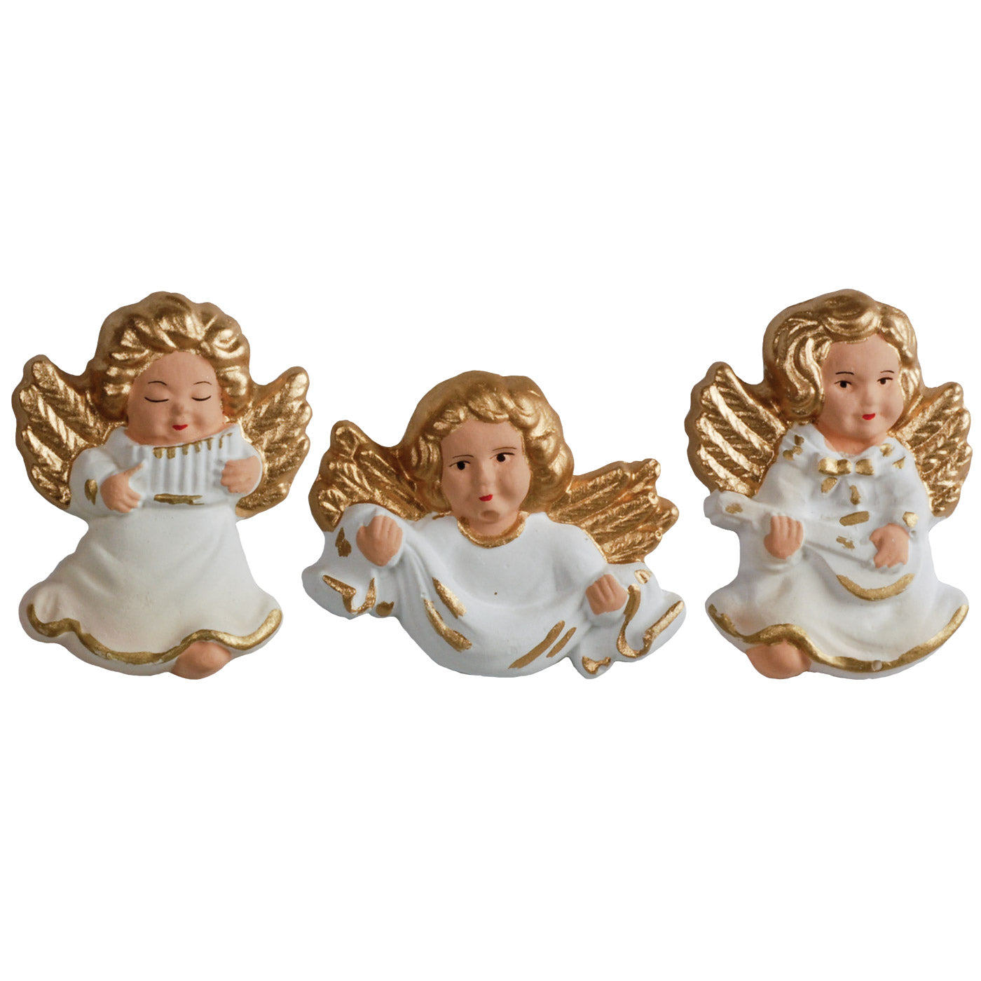 Gypsum Figures - Angel Ornament Set M, 3 Pieces
