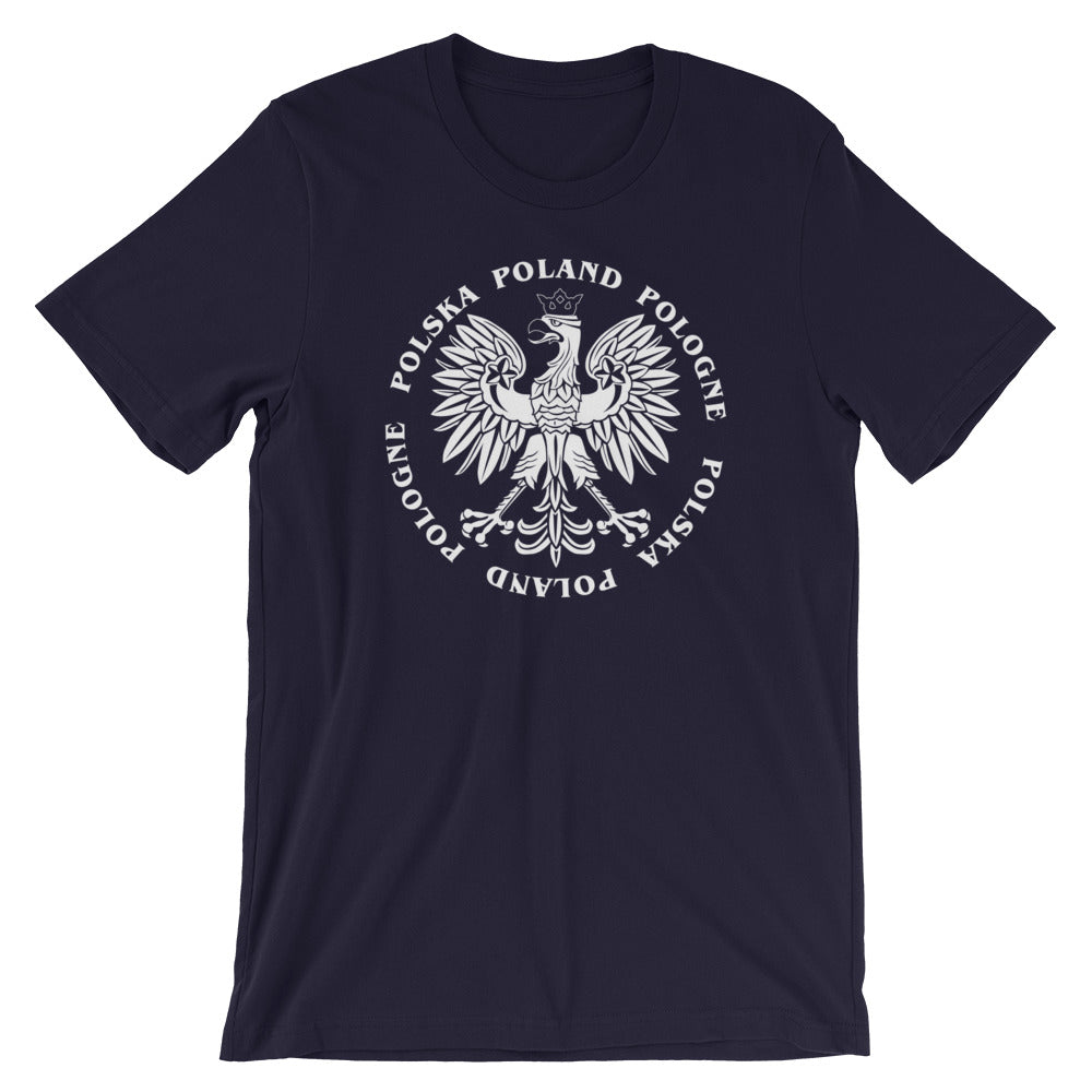 Poland - White Eagle - Circle Short-Sleeve Unisex T-Shirt