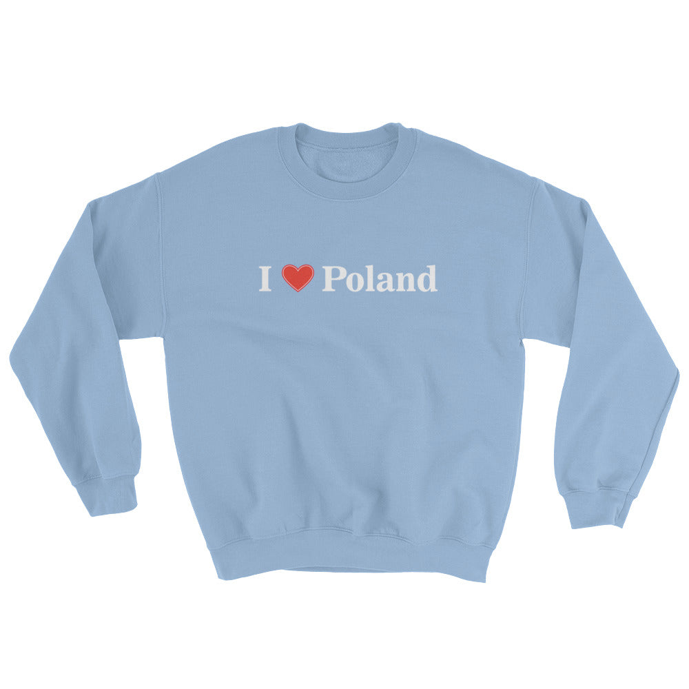 I Love Poland Crew Neck Sweatshirt