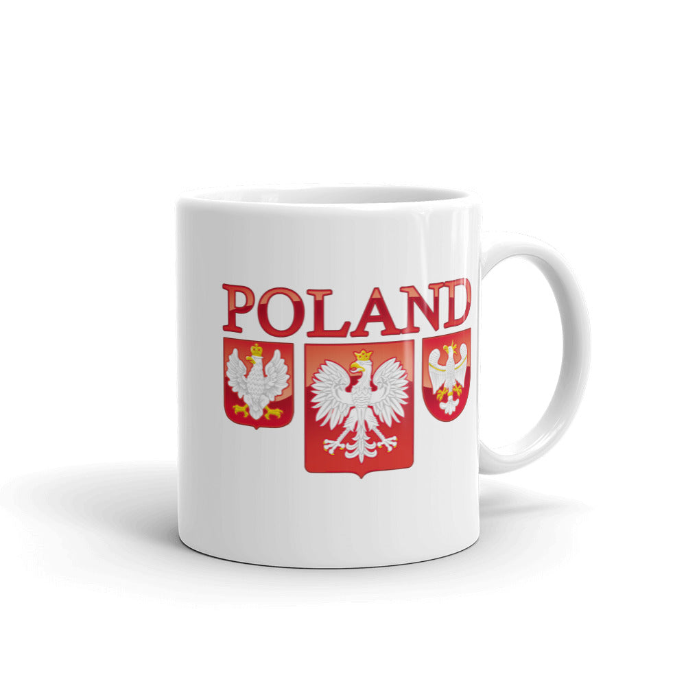 3 Polish Eagle Shields  11oz. Mug