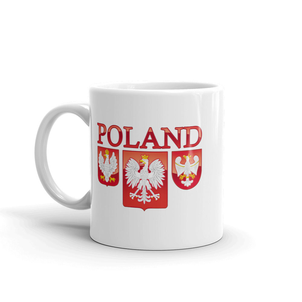 3 Polish Eagle Shields  11oz. Mug