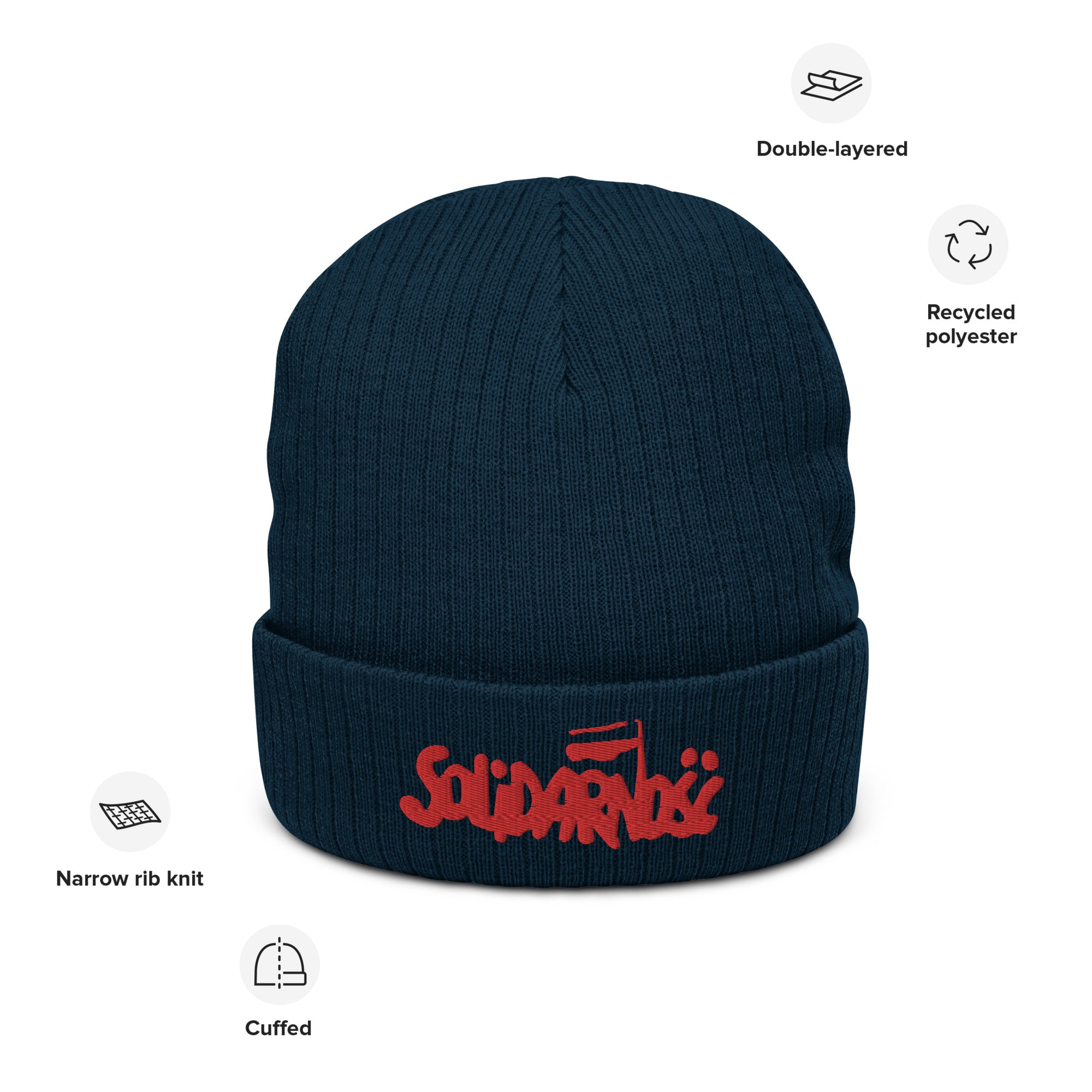 Solidarność (Solidarity) Ribbed knit beanie