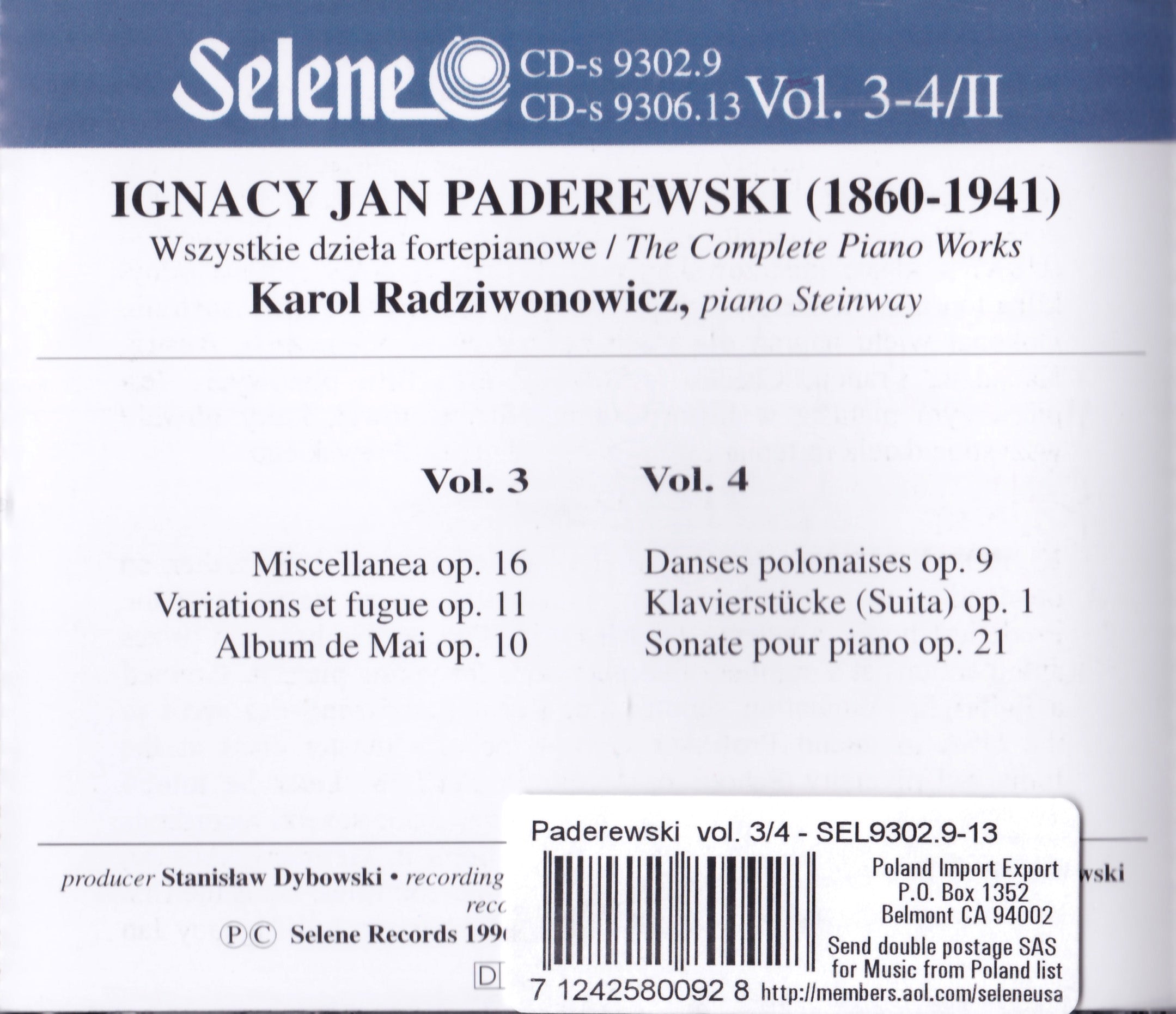 Paderewski - The Complete Piano Works