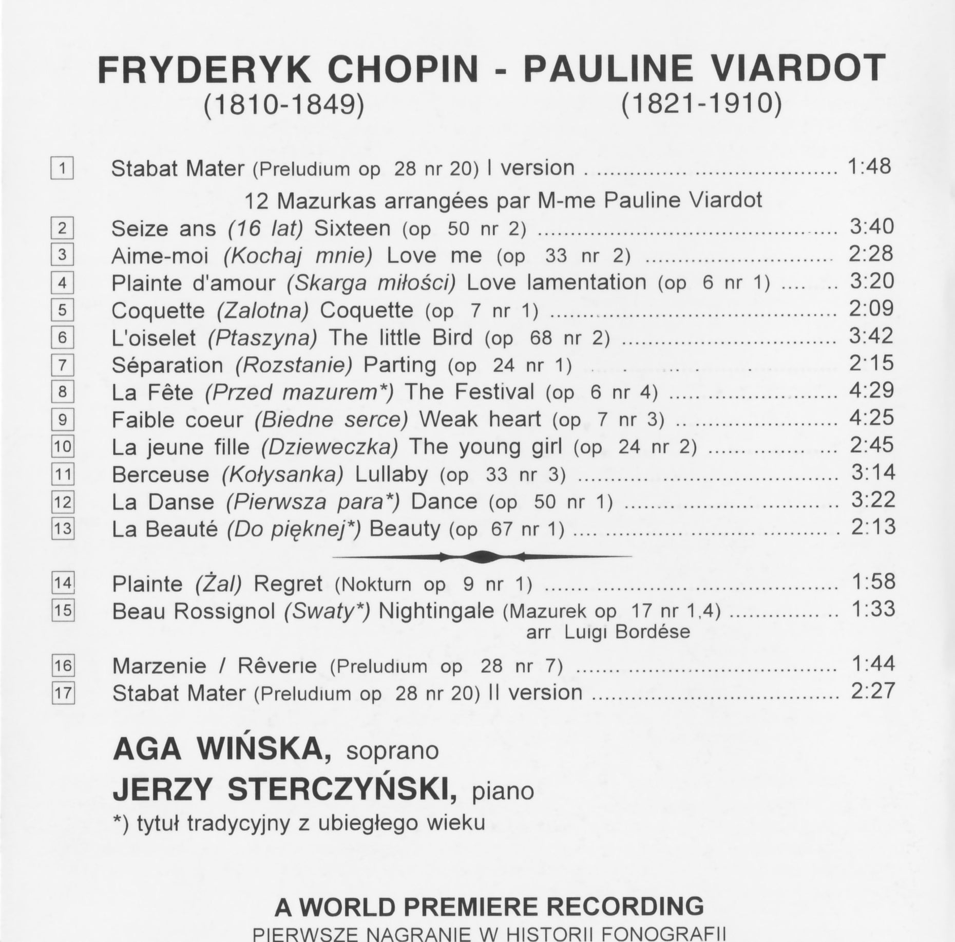 Chopin - Viardot