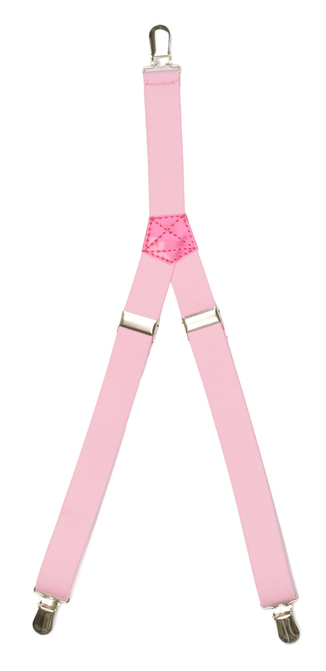Solid Kid's Clip Suspenders - Light Pink