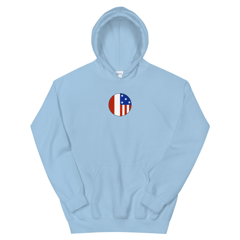 Minimalist Polish-American Hooded Sweatshirt.