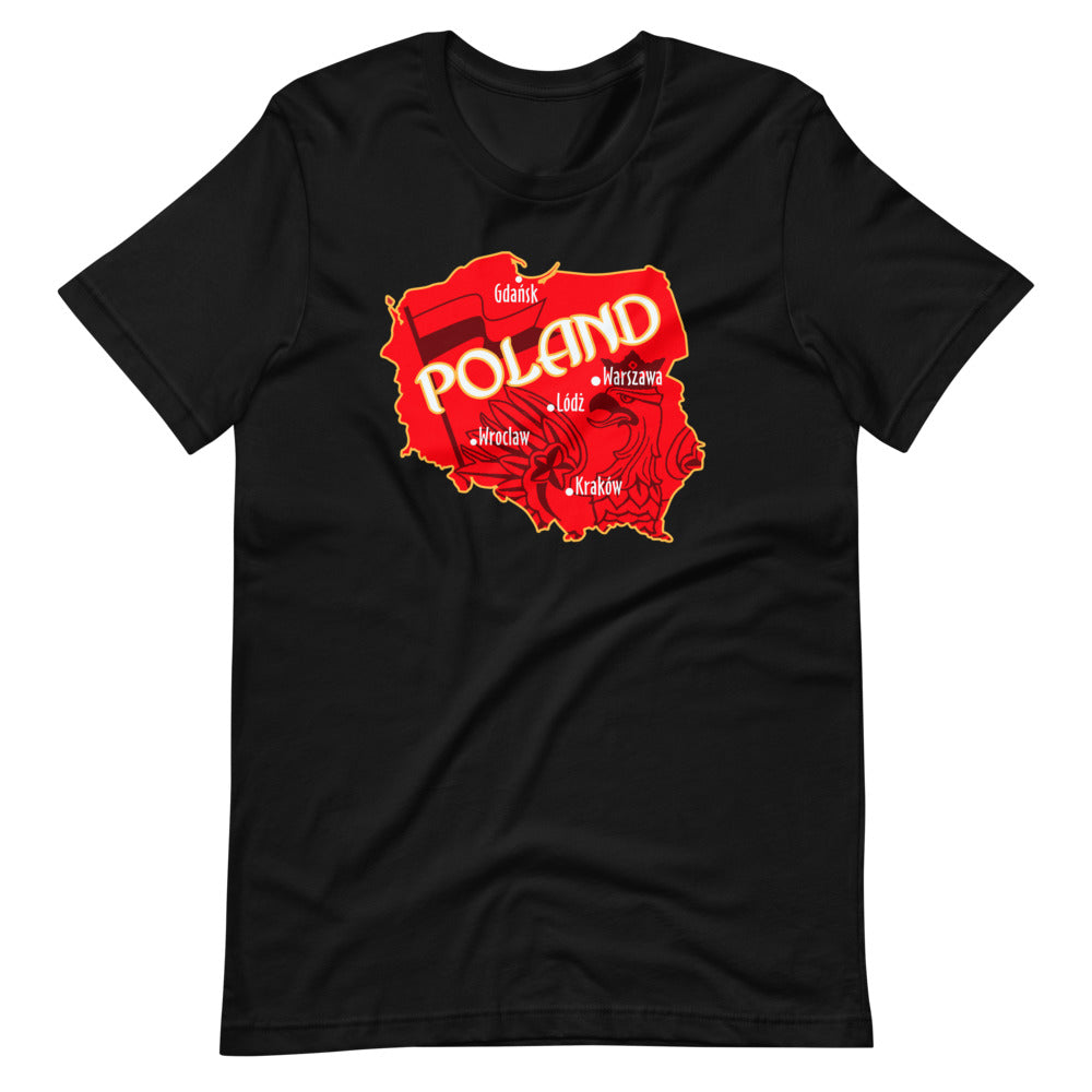 Poland Map Short Sleeve Tshirt