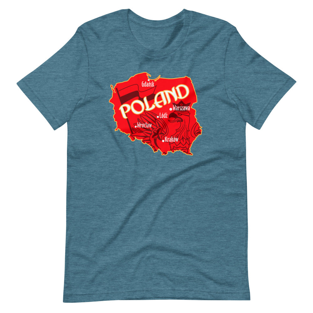 Poland Map Short Sleeve Tshirt