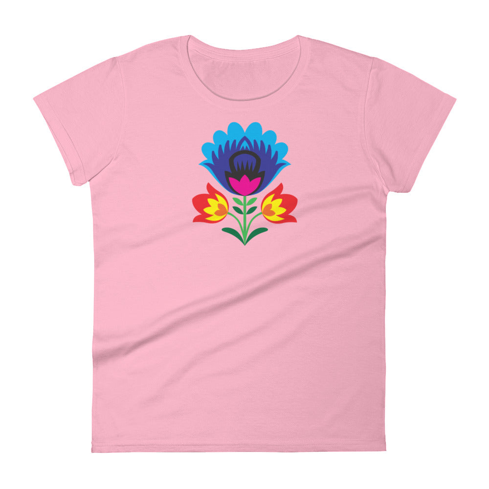 Wycinanki Flower Women's short sleeve t-shirt