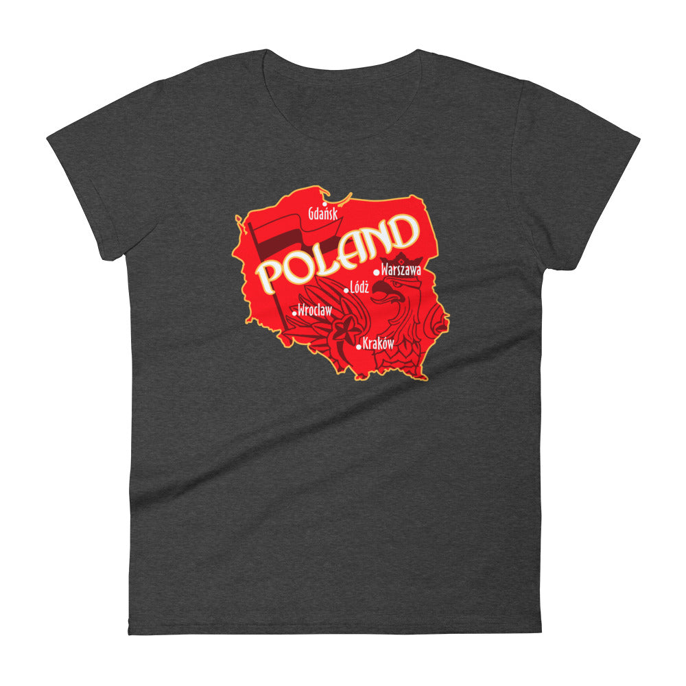 Poland Map Women's Short Sleeve T-shirt
