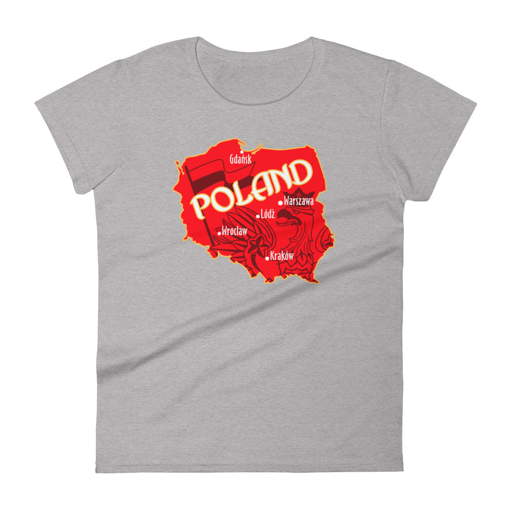 Poland Map Women's Short Sleeve T-shirt