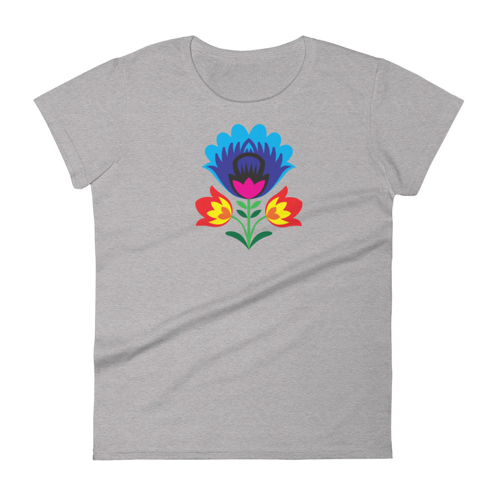 Wycinanki Flower Women's short sleeve t-shirt