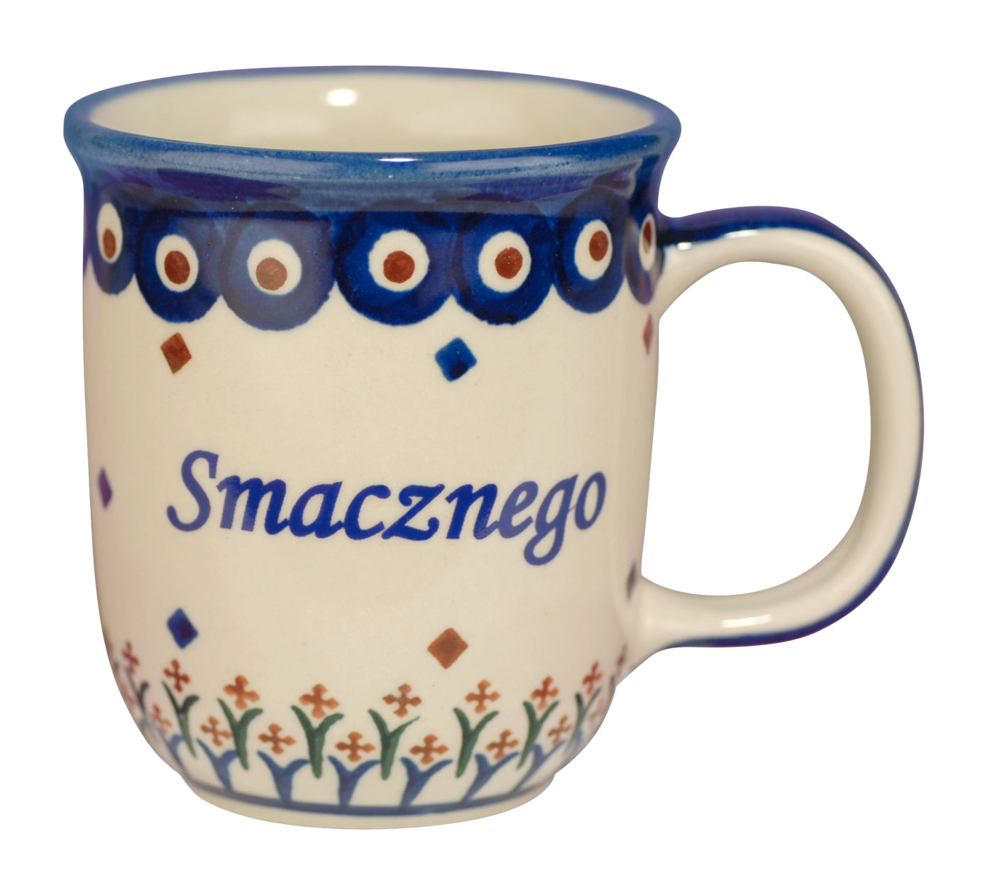 New Polish Pottery 12oz Mug - SMACZNEGO, BON APPETIT
